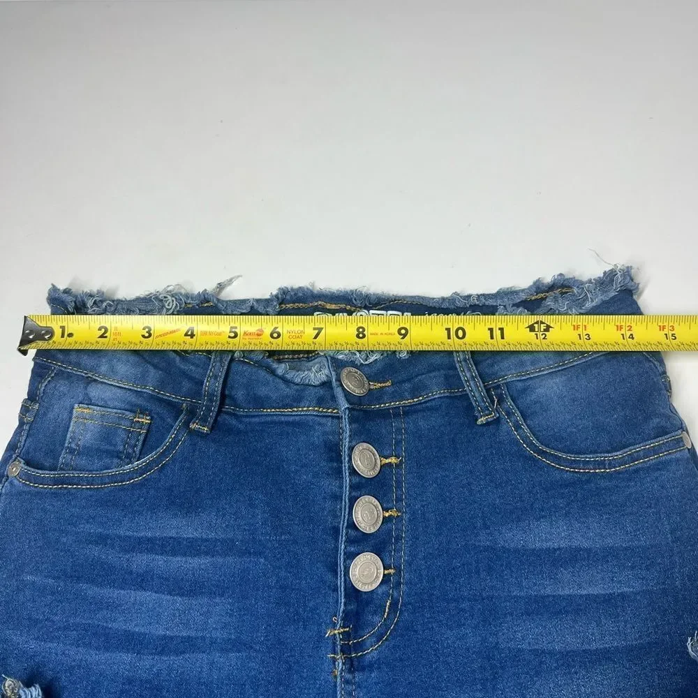 Pastel High Rise Medium Wash Ripped Skinny Jeans Size 13/31